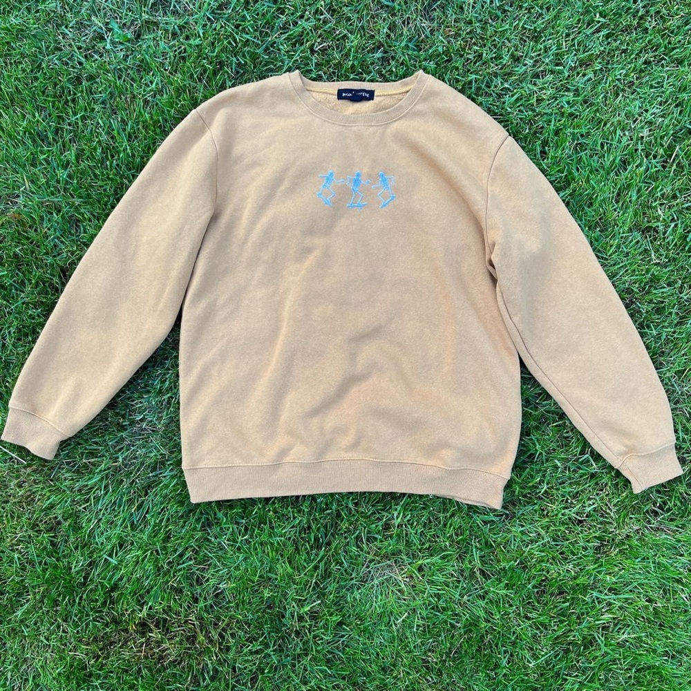 Brown Skateboarding Skeletons Hoodie